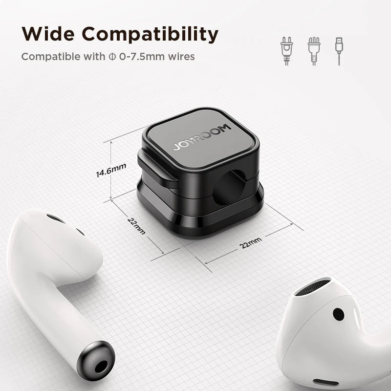 Magnetic Cable Clips Cable Smooth Adjustable Cord Holder Cable Management Wire Keeper under Desk Cable Organizer Holder