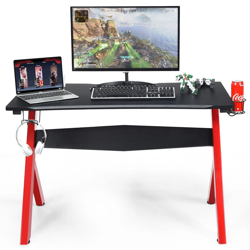 Gamingtisch Computertisch Gaming Schreibtisch Mit Tassen- Und Kopfhörerhalter Und Mauspad Für Zuhause Büro Spielzimmer