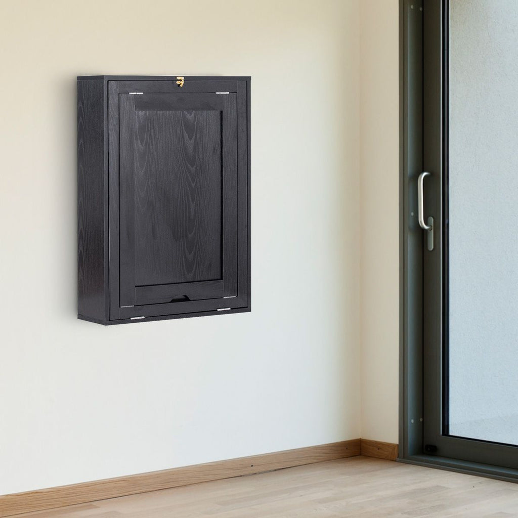 Wandklapptisch Computertisch Klappbarer Wandtisch Aus Holz 56,5 X 94,5 X 151 Cm Weiß/Schwarz