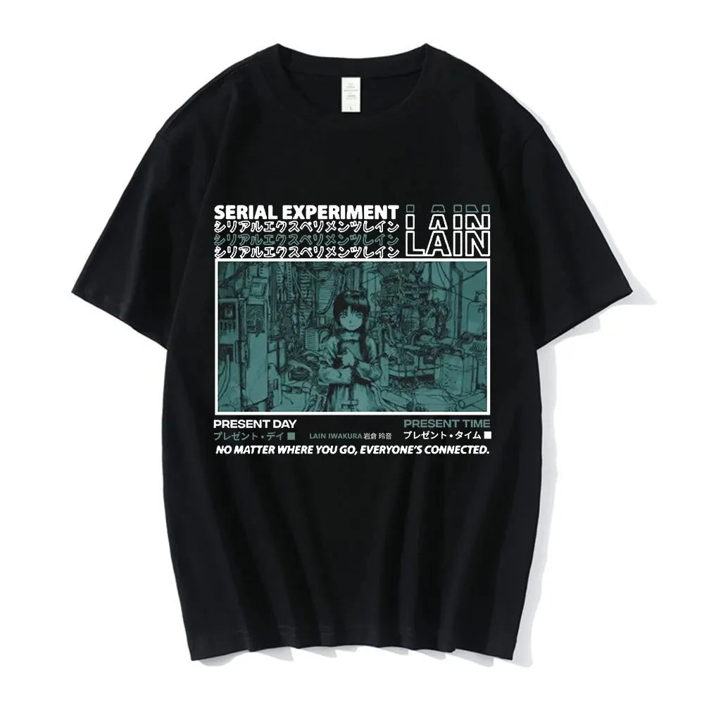 Anime Serielle Experimente Lain T-Shirt Männer Frauen Grafik T Shirts Unisex Iwakura Manga Mädchen Sci Fi Kurzarm T Tops 62463