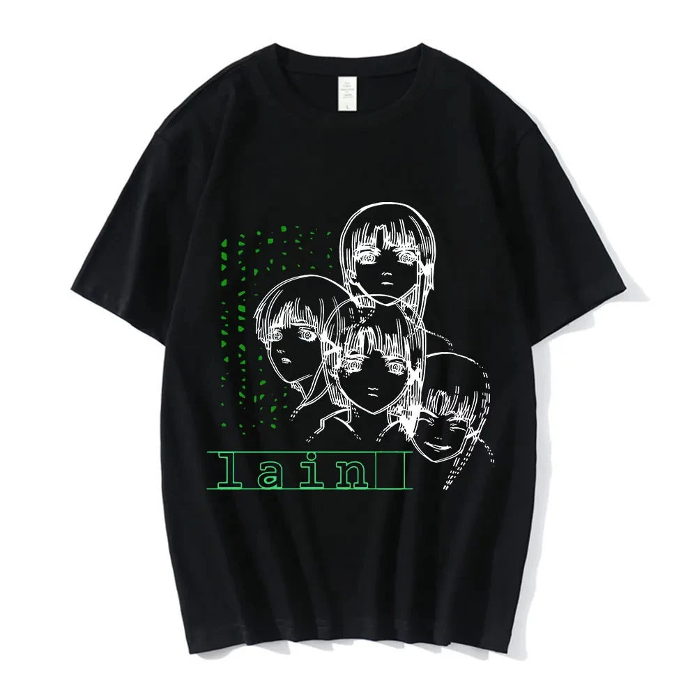 Anime Serielle Experimente Lain T-Shirt Männer Frauen Grafik T Shirts Unisex Iwakura Manga Mädchen Sci Fi Kurzarm T Tops 62463