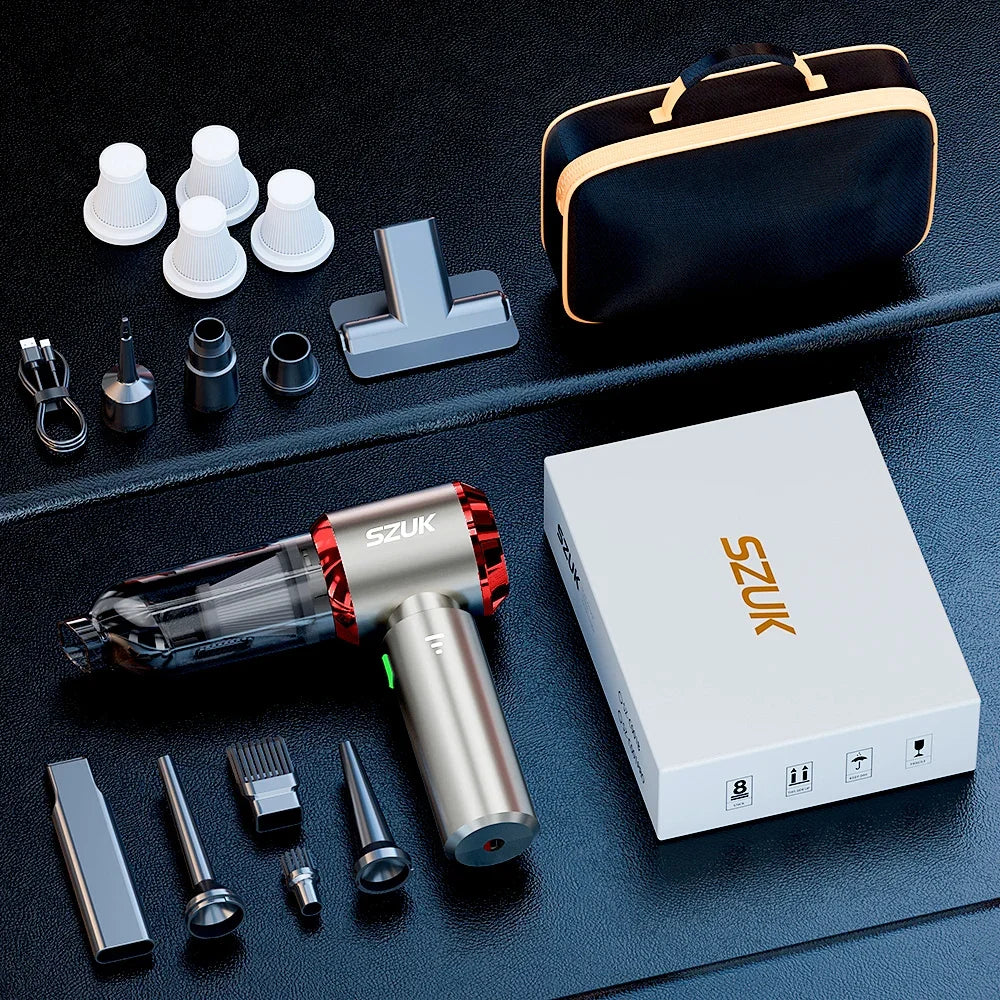 SZUK 18000PA Portable Vacuum Cleaner for Car  Dust Blower Cordless Handheld Car Vacuum Cleraner Powerful Mini Vacuum Cleaner