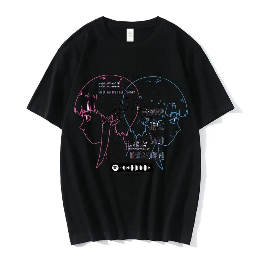 Anime Serielle Experimente Lain T-Shirt Männer Frauen Grafik T Shirts Unisex Iwakura Manga Mädchen Sci Fi Kurzarm T Tops 62463