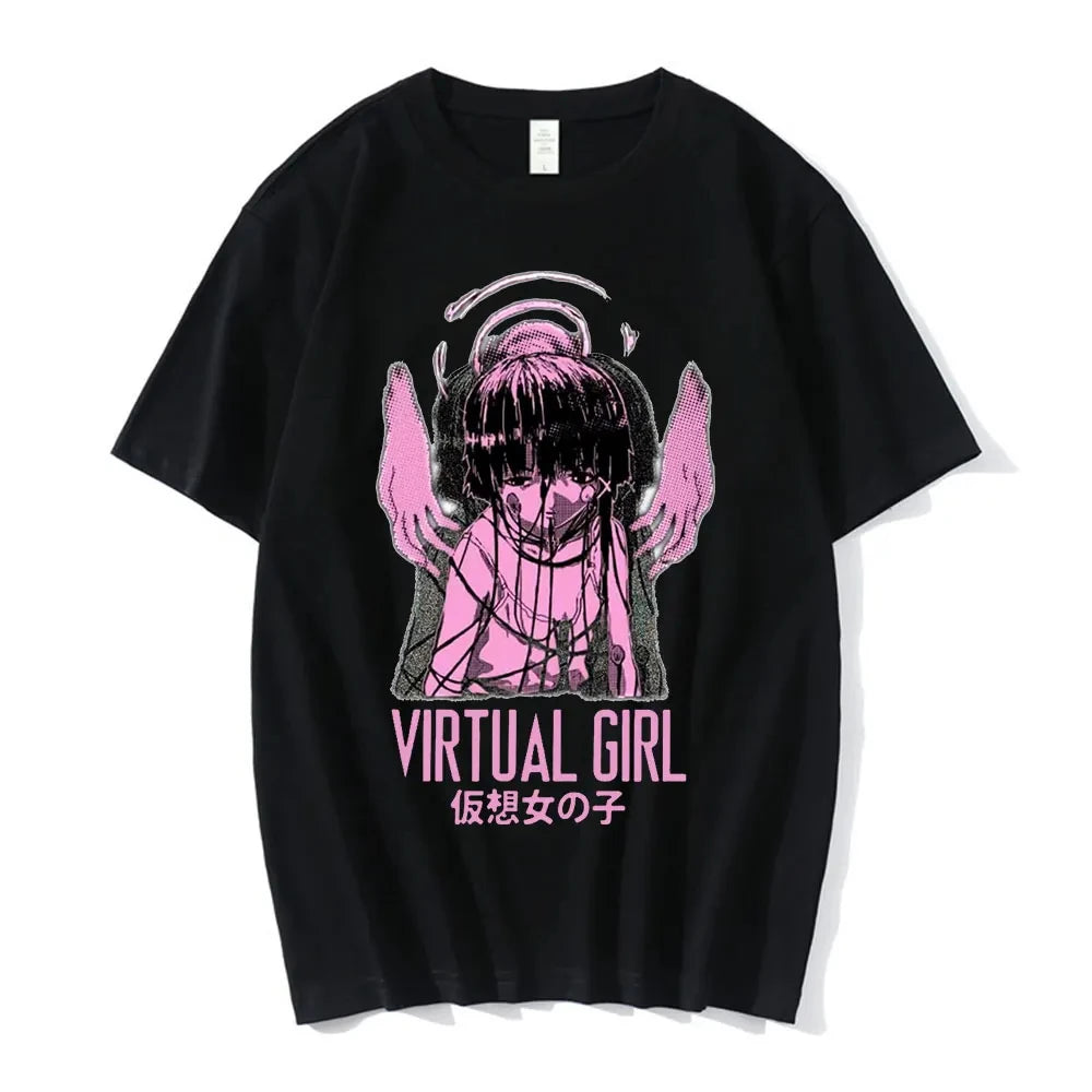 Anime Serielle Experimente Lain T-Shirt Männer Frauen Grafik T Shirts Unisex Iwakura Manga Mädchen Sci Fi Kurzarm T Tops 62463