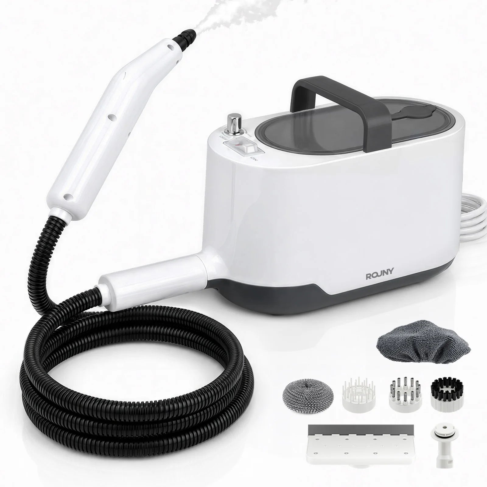 ROUNY 1200W Steam Cleaner, 1L Handheld High Pressure Steamer with Fast 15s Heat-Up and 3.5bar Steam for Multi-Surface Home Clean