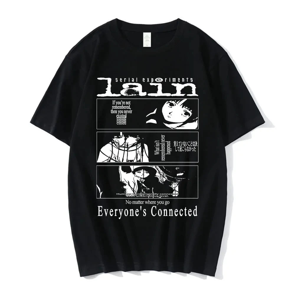 Anime Serielle Experimente Lain T-Shirt Männer Frauen Grafik T Shirts Unisex Iwakura Manga Mädchen Sci Fi Kurzarm T Tops 62463