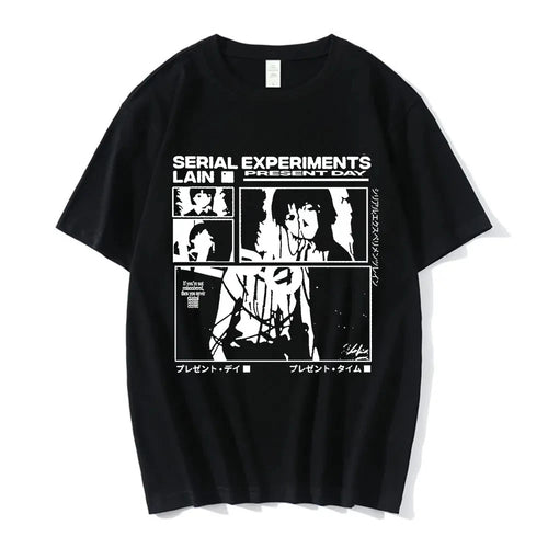 Anime Serielle Experimente Lain T-Shirt Männer Frauen Grafik T Shirts Unisex Iwakura Manga Mädchen Sci Fi Kurzarm T Tops 62463