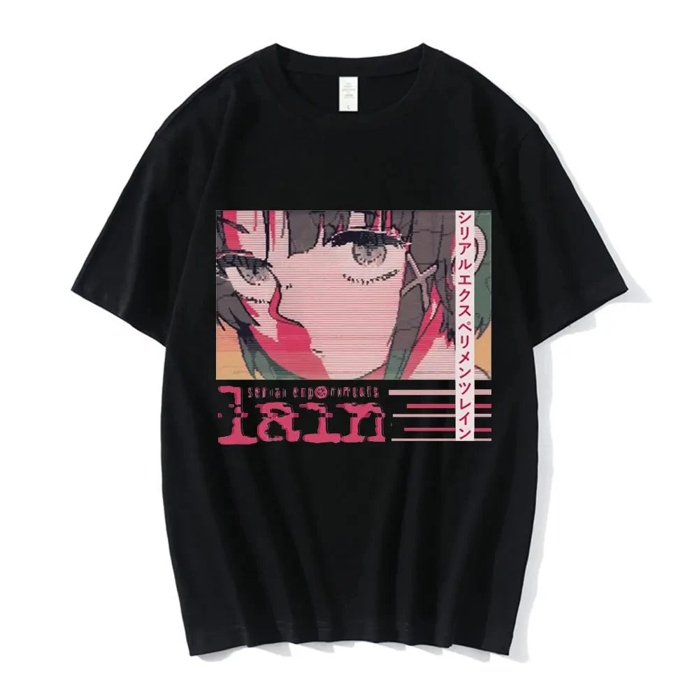 Anime Serielle Experimente Lain T-Shirt Männer Frauen Grafik T Shirts Unisex Iwakura Manga Mädchen Sci Fi Kurzarm T Tops 62463