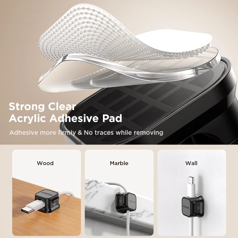 Magnetic Cable Clips Cable Smooth Adjustable Cord Holder Cable Management Wire Keeper under Desk Cable Organizer Holder