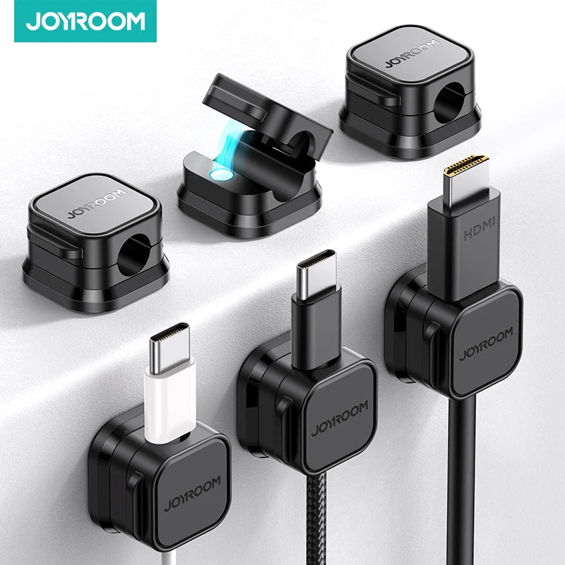 Magnetic Cable Clips Cable Smooth Adjustable Cord Holder Cable Management Wire Keeper under Desk Cable Organizer Holder