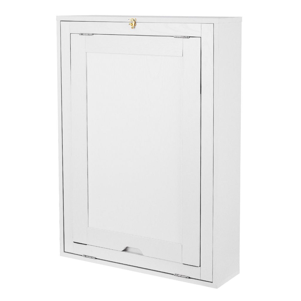 Wandklapptisch Computertisch Klappbarer Wandtisch Aus Holz 56,5 X 94,5 X 151 Cm Weiß/Schwarz