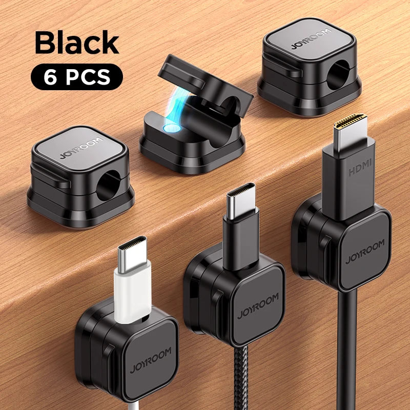 Magnetic Cable Clips Cable Smooth Adjustable Cord Holder Cable Management Wire Keeper under Desk Cable Organizer Holder